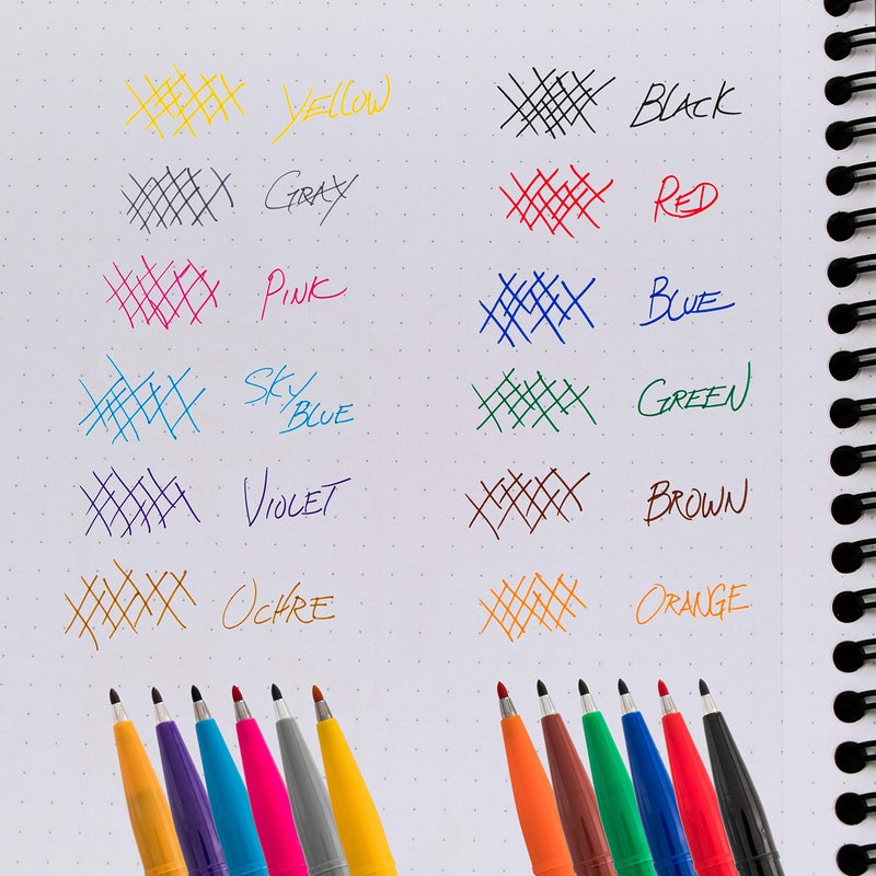 Pentel Sign Pen Fiber-Tipped Pen, Pink Ink,12 Count (S520-P) - Image 3